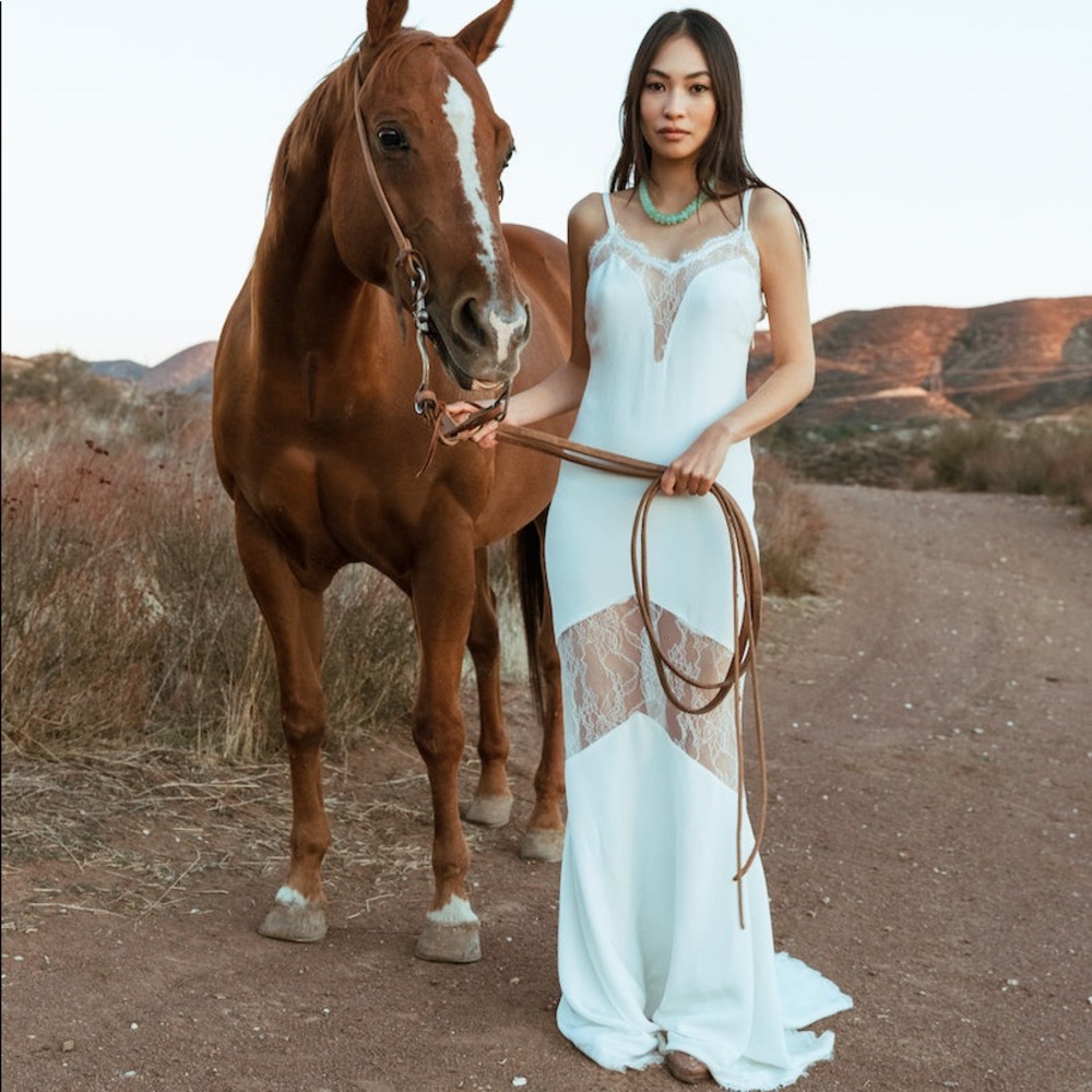 Stone Cold Fox White Lace Maxi Dress